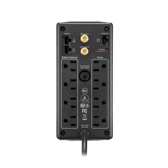 Batería de Respaldo UPS APC 1000VA con Pantalla LCD y 8 Tomas (BX1000M-LM60)