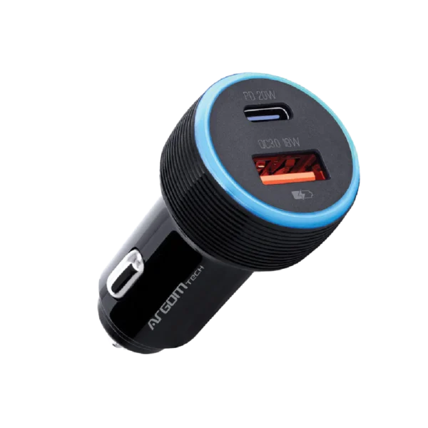 Cargador de Auto Ultra Rápido de 36W con Puertos Tipo-C y USB
