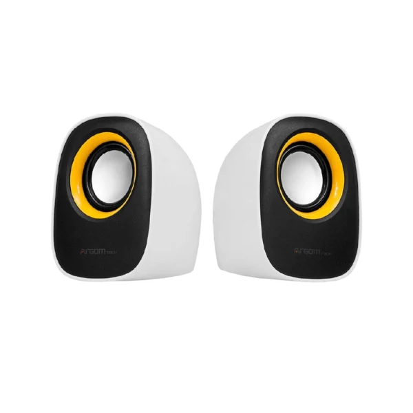 Parlantes Multimedia Argom Eko Estéreo 2.0 Blanco-Naranja