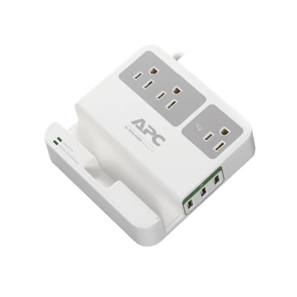 APC Essential SurgeArrest, 3 Tomas de Salida, 3 Puertos USB, 120V