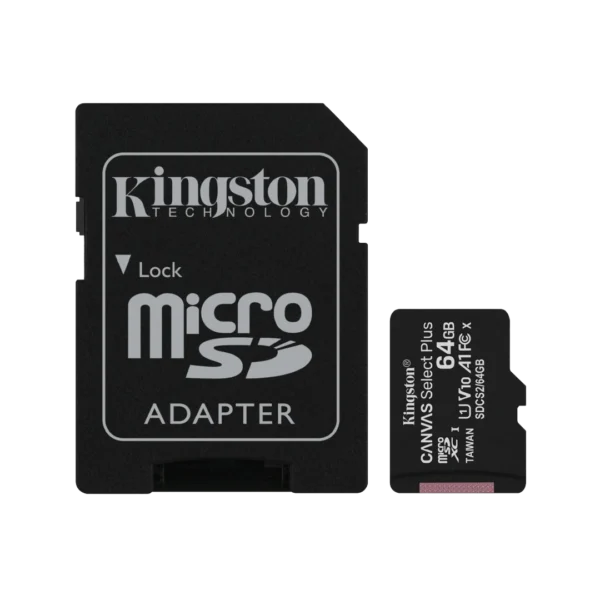 Kingston Canvas Select Plus MicroSD 64GB con Adaptador (SDCS2/64GB)